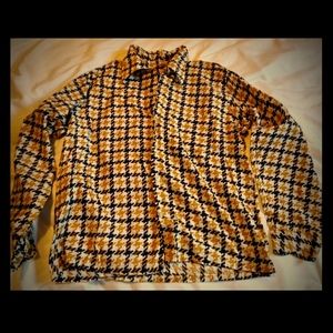 Vintage women's houndstooth button up M